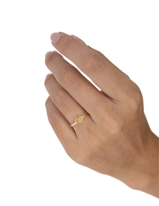 Anillo Inicial A Plata .925