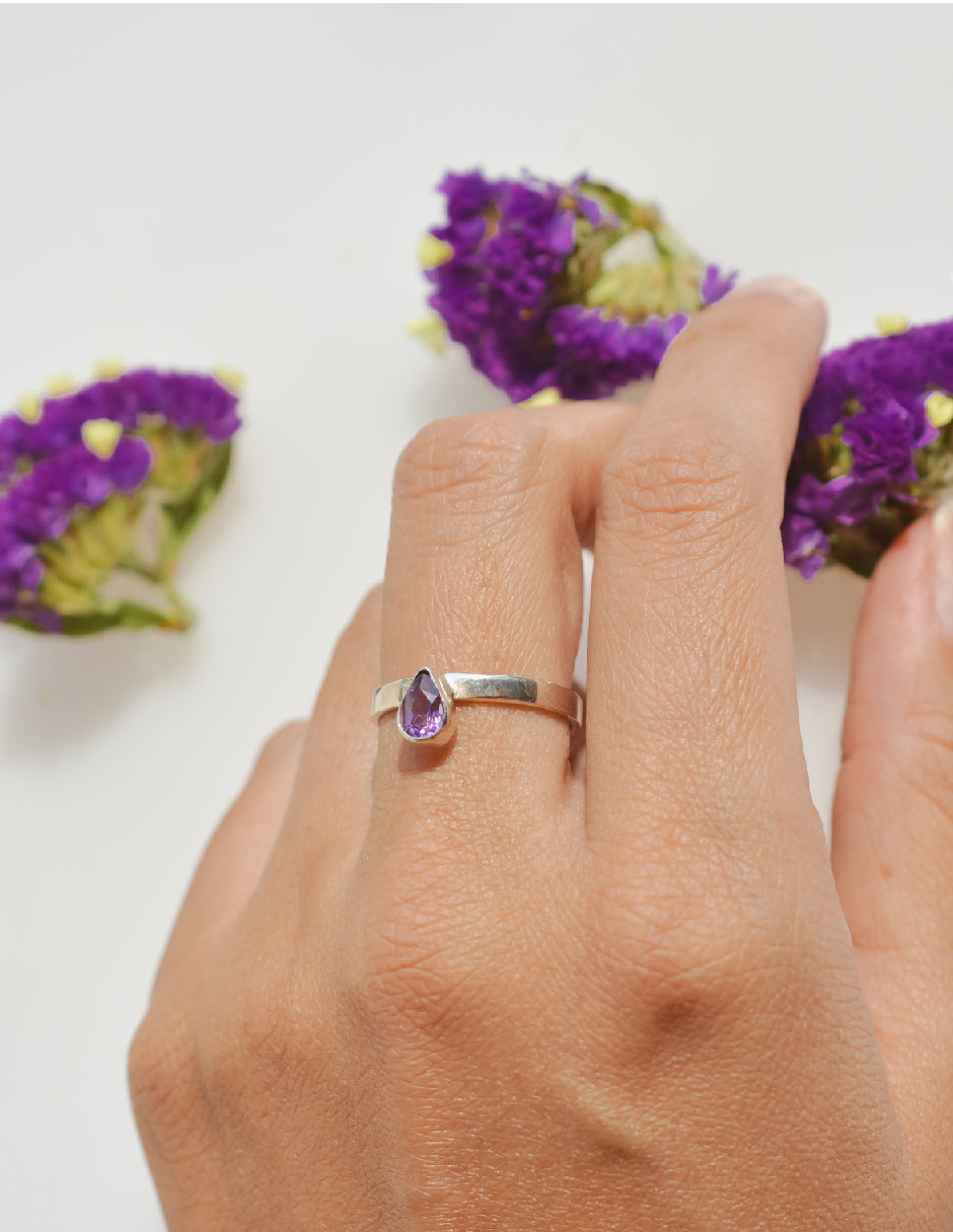 Anillo amatista Lavanda Plata .925