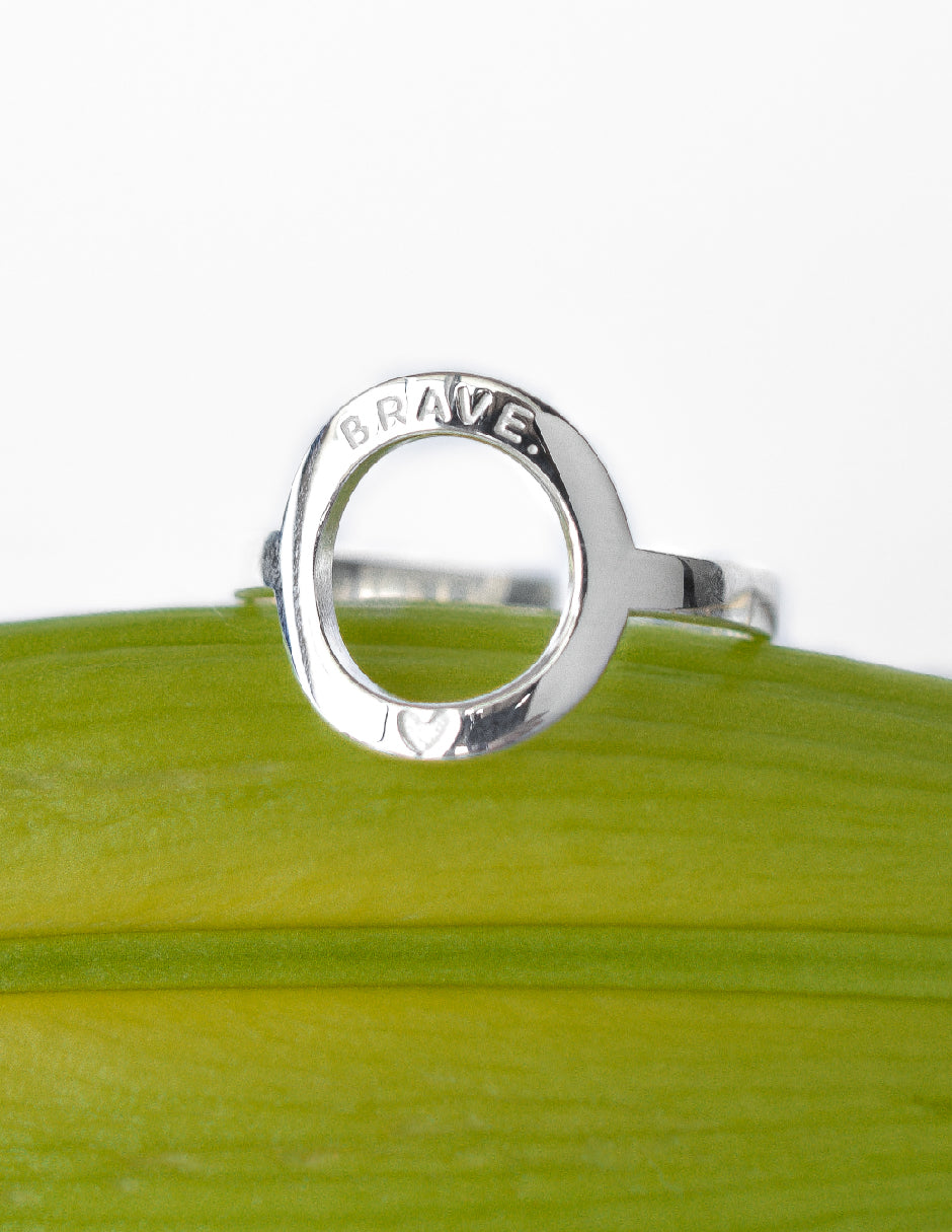 Anillo frase empoderamiento Lara Plata .925