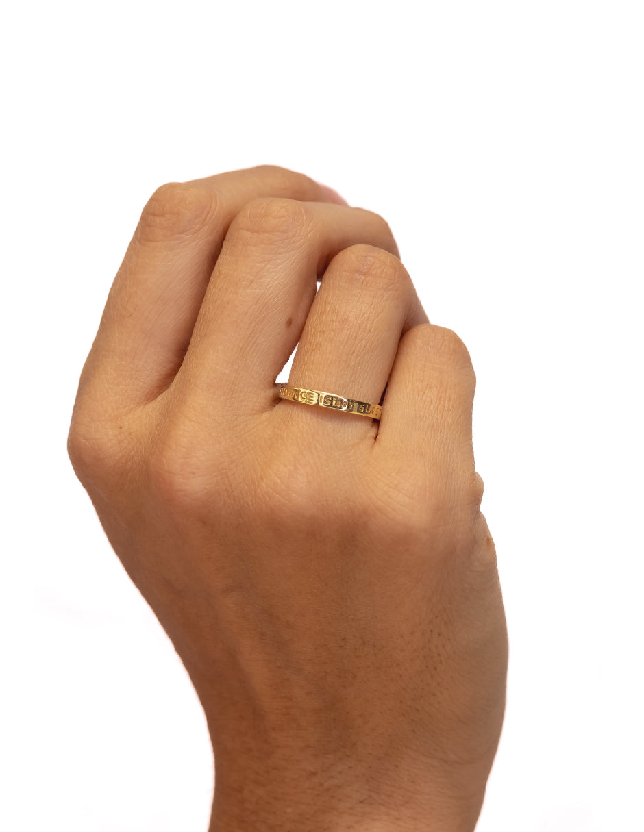 Anillo frase empoderamiento Salma Plata .925