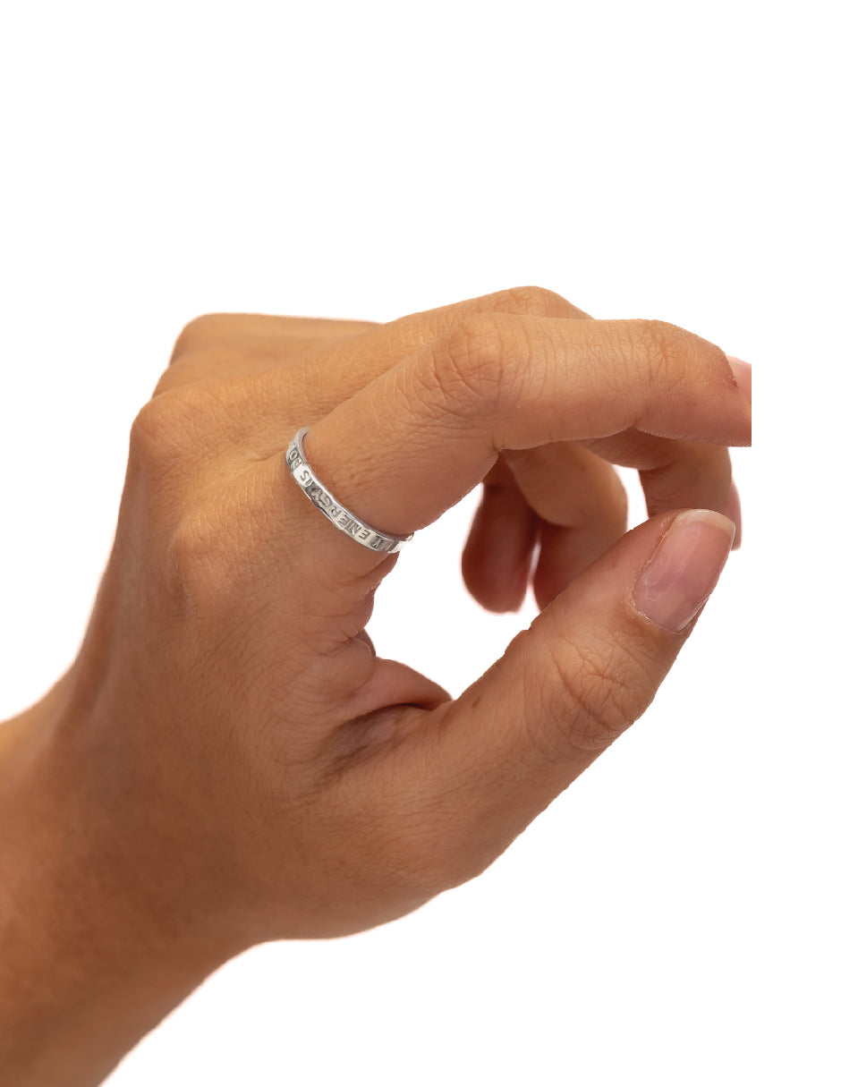 Anillo frase empoderamiento Salma Plata .925
