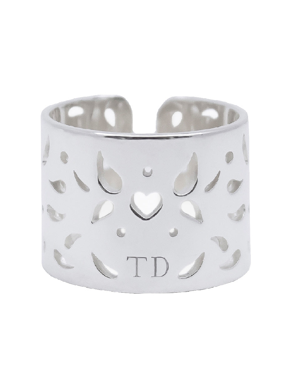 Anillo papel picado Quetzalcóatl Plata .925