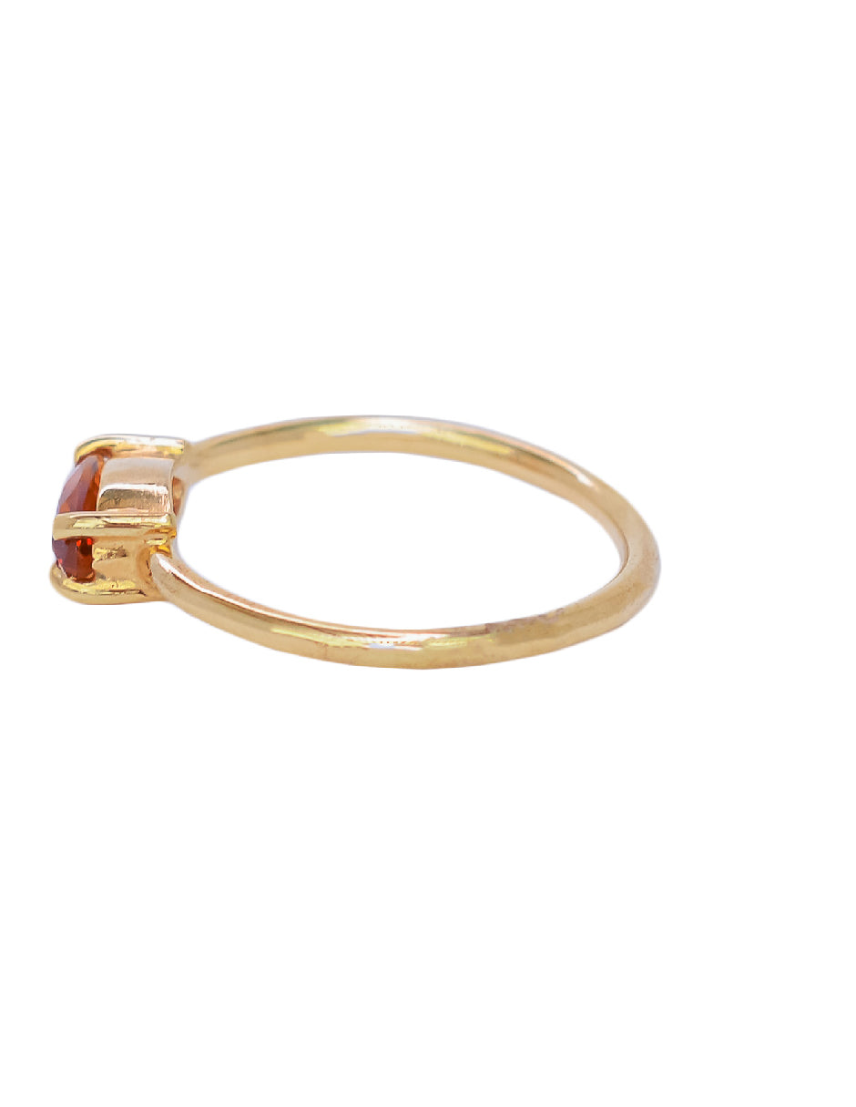 Anillo citrino Citrinus Plata .925 con Chapa de Oro 14k