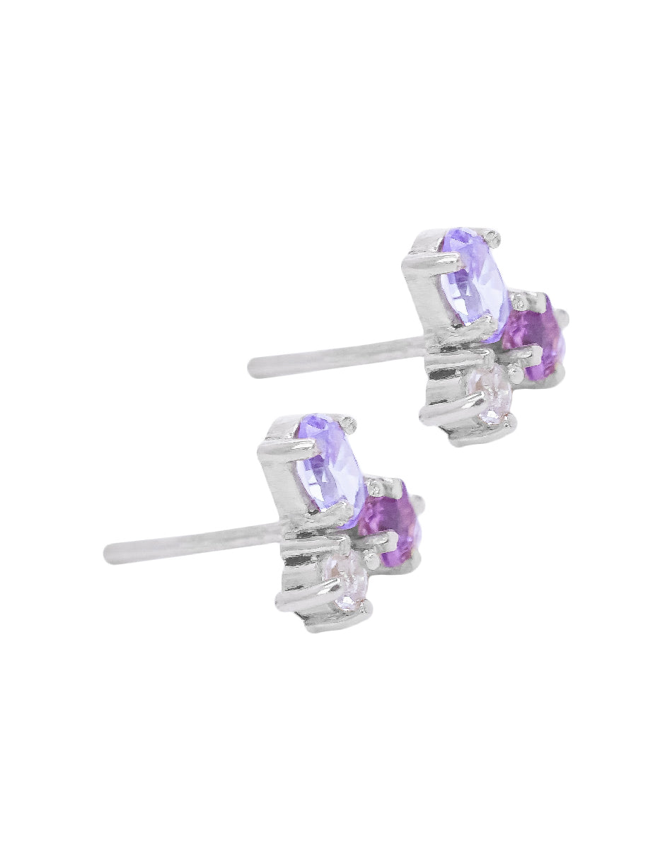 Aretes piedras naturales Space Plata .925