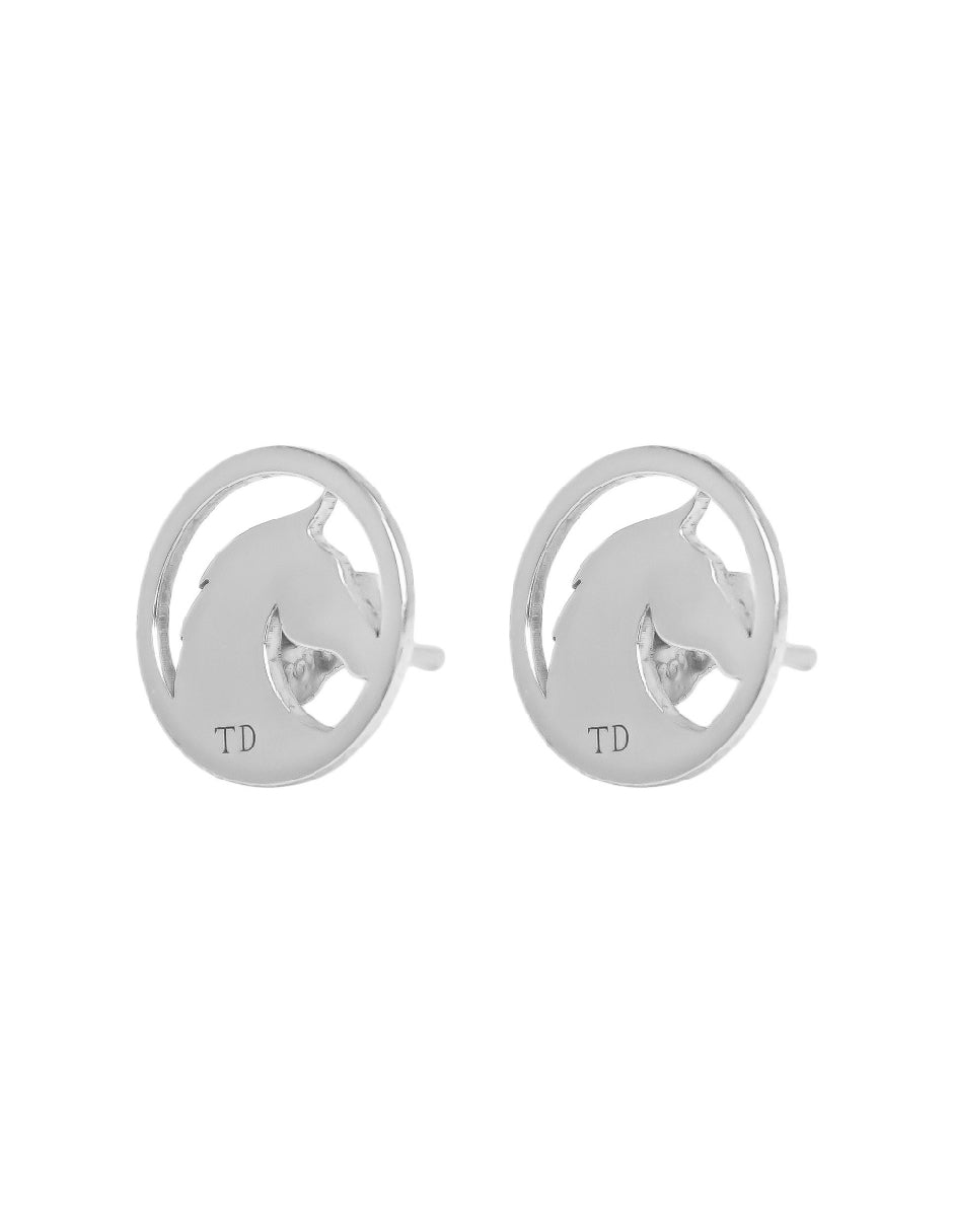Aretes caballo Dakota Plata .925