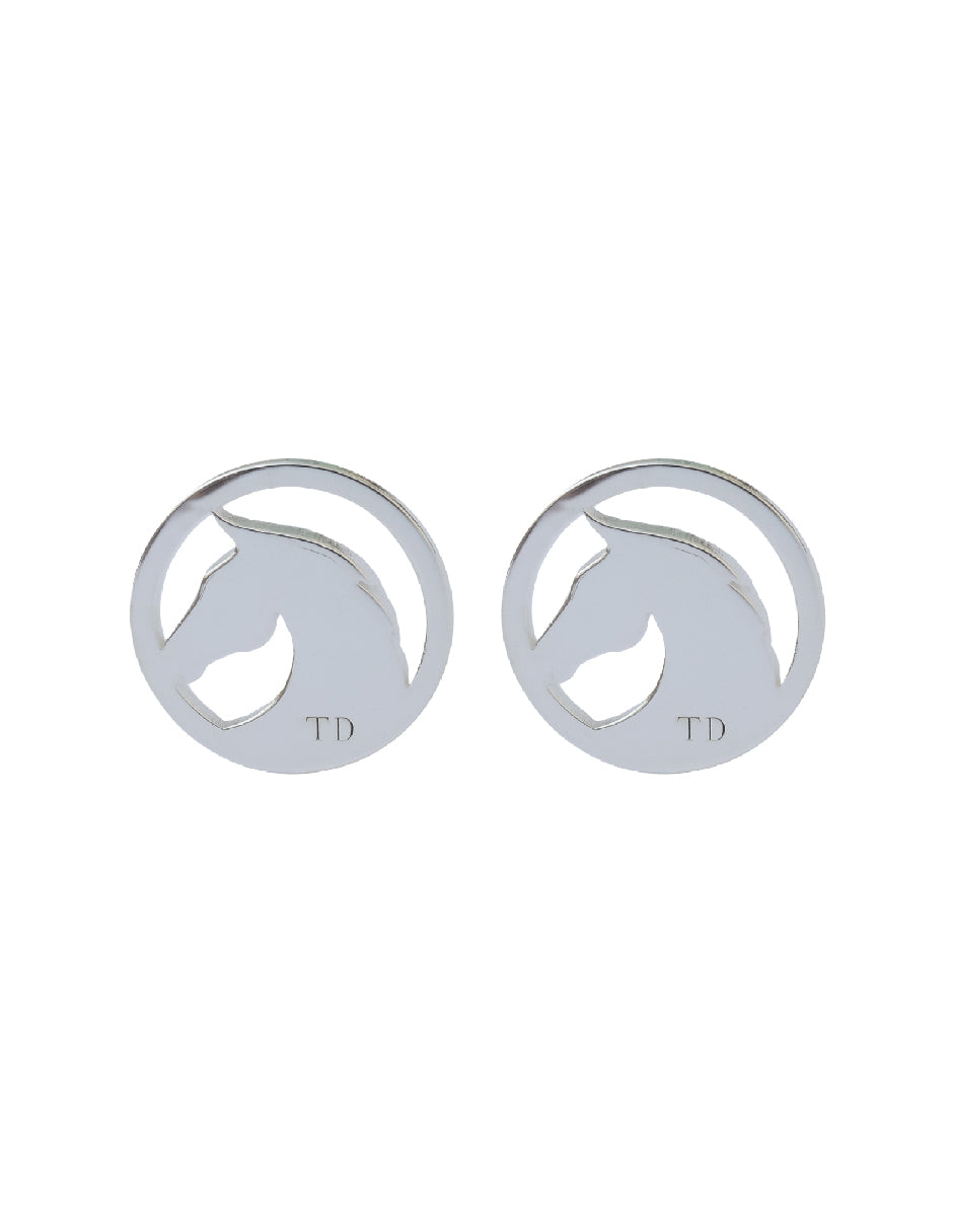 Aretes caballo Dakota Plata .925