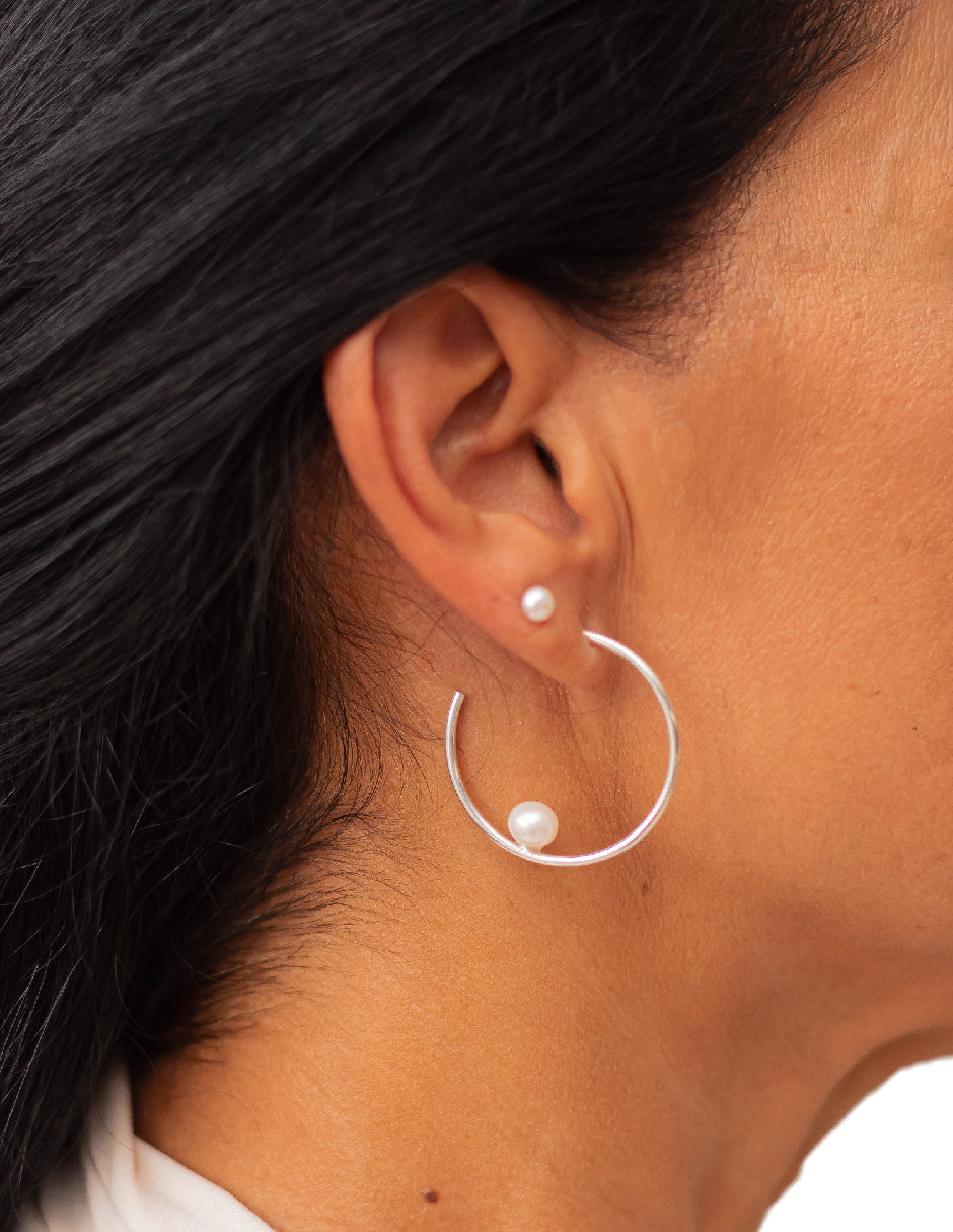 Aretes de Perlas Julieta en Plata 925