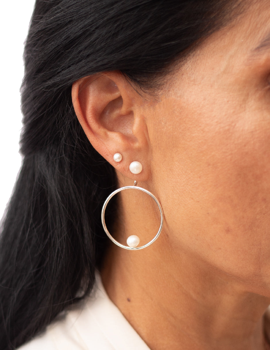 Aretes de Perlas Julieta en Plata 925