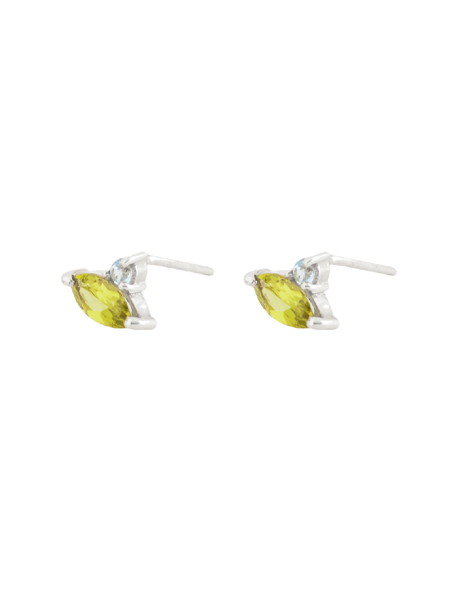 Aretes piedras naturales Adara Plata .925