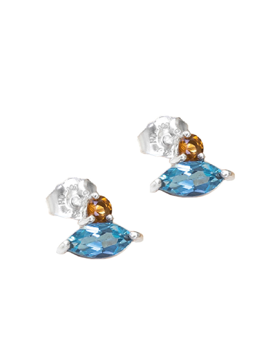 Aretes piedras naturales Adara Plata .925