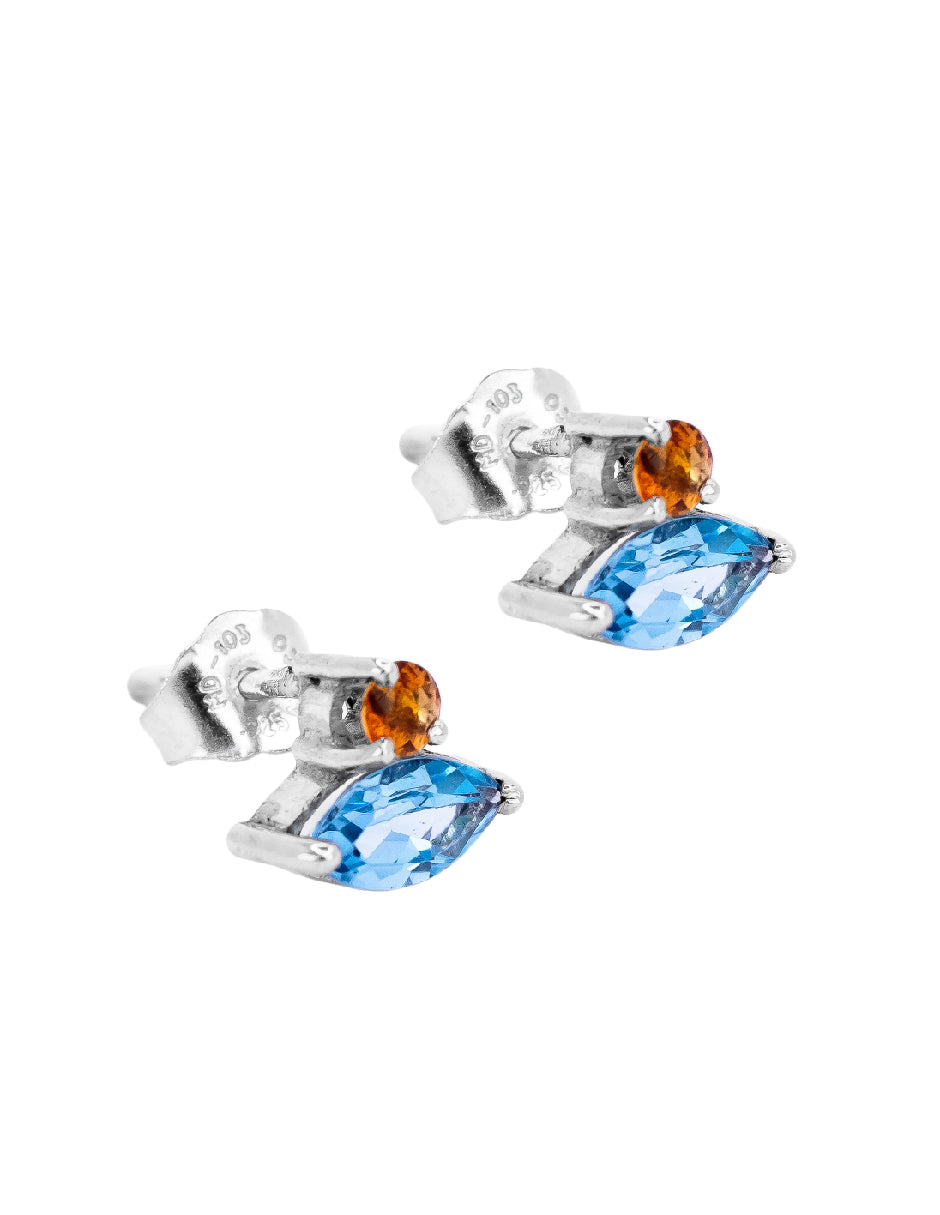 Aretes piedras naturales Adara Plata .925