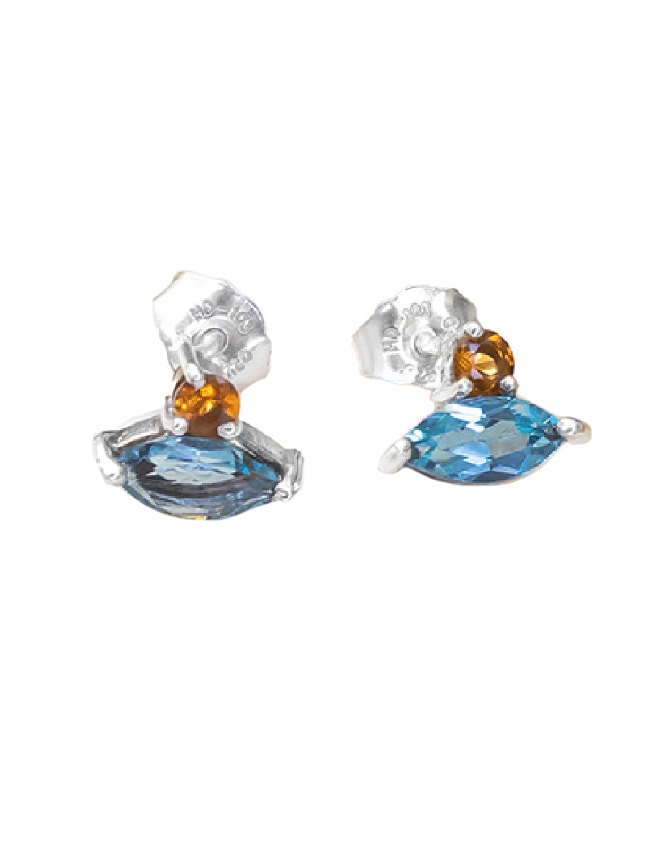 Aretes piedras naturales Adara Plata .925