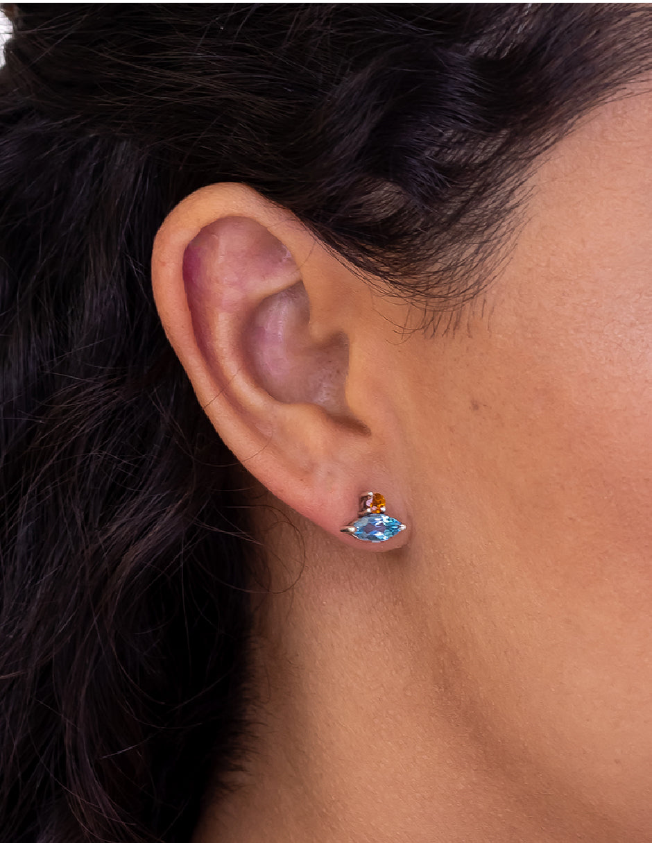 Aretes piedras naturales Adara Plata .925