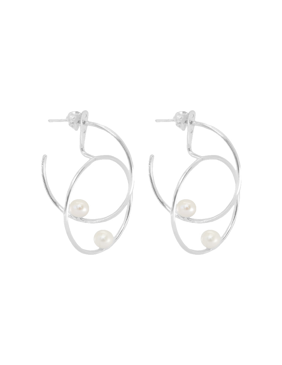 Aretes de Perlas Julieta en Plata 925