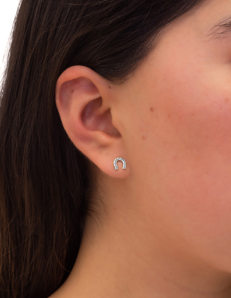 Aretes herradura mini Asher Plata .925