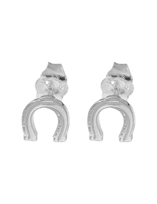 Aretes herradura  mini Asher Plata .925