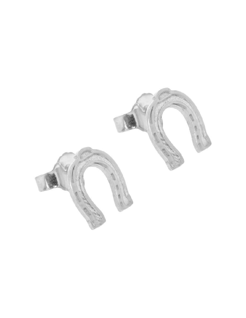 Aretes herradura  mini Asher Plata .925