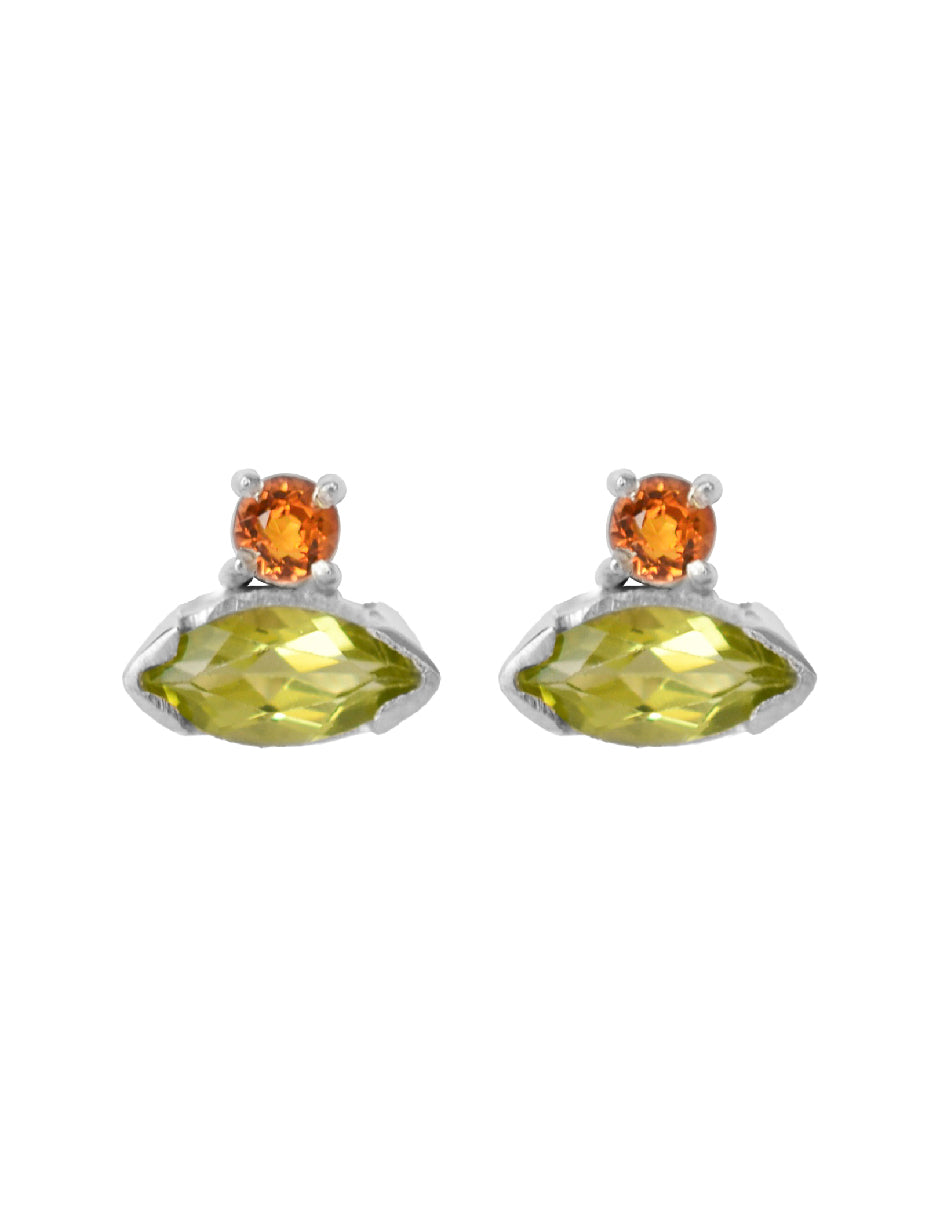 Aretes piedras naturales Adara Plata .925
