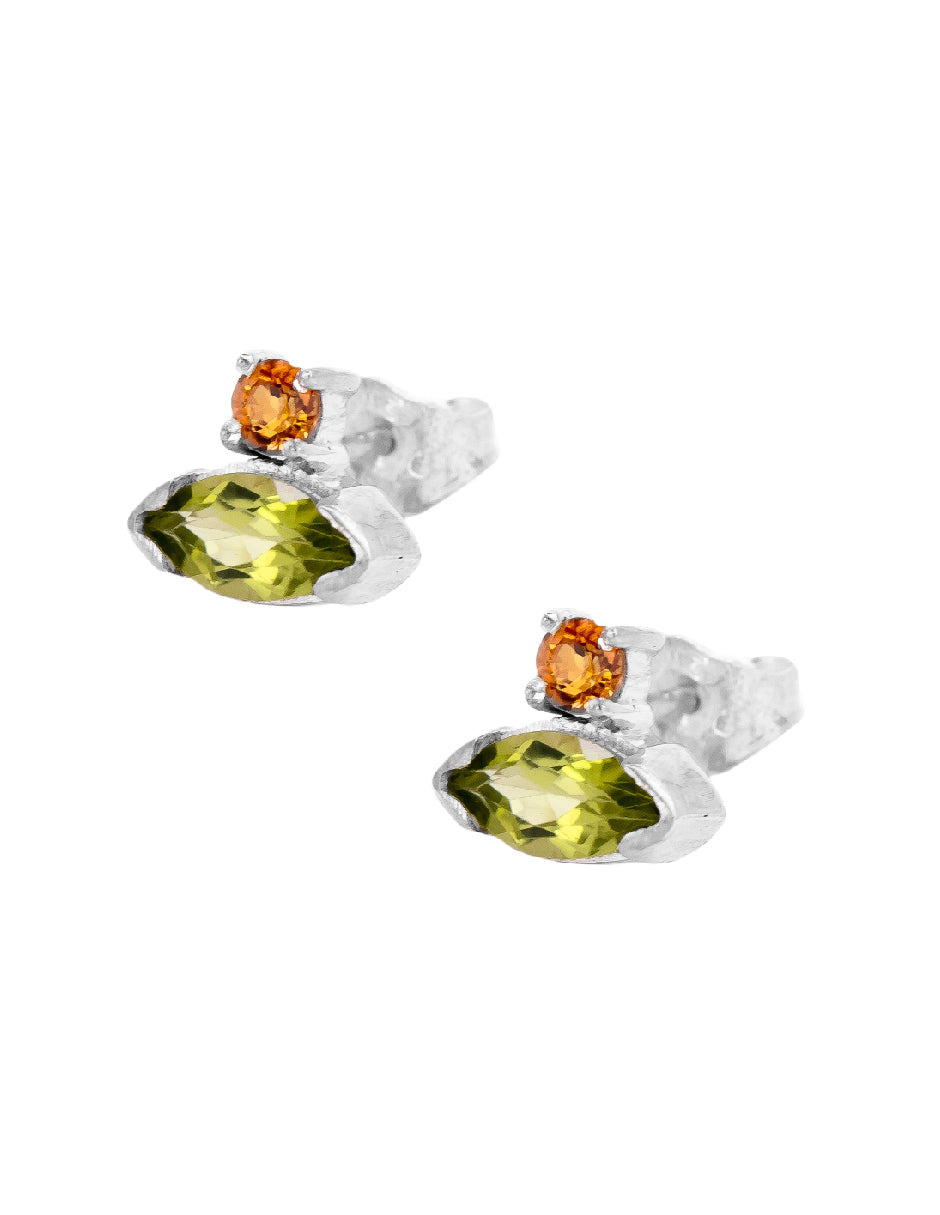 Aretes piedras naturales Adara Plata .925