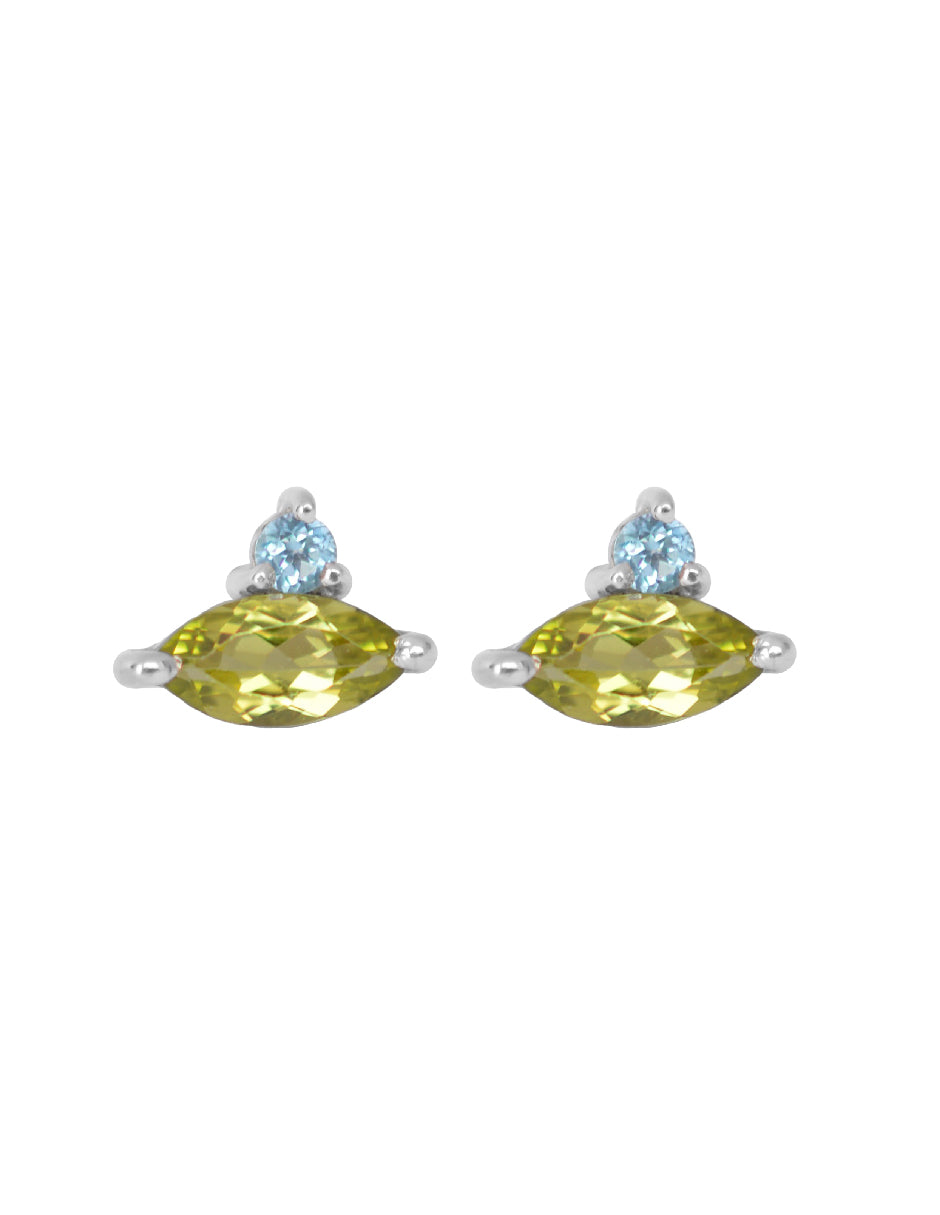 Aretes piedras naturales Adara Plata .925