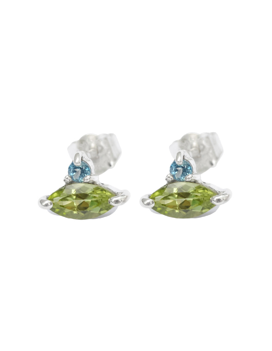 Aretes piedras naturales Adara Plata .925