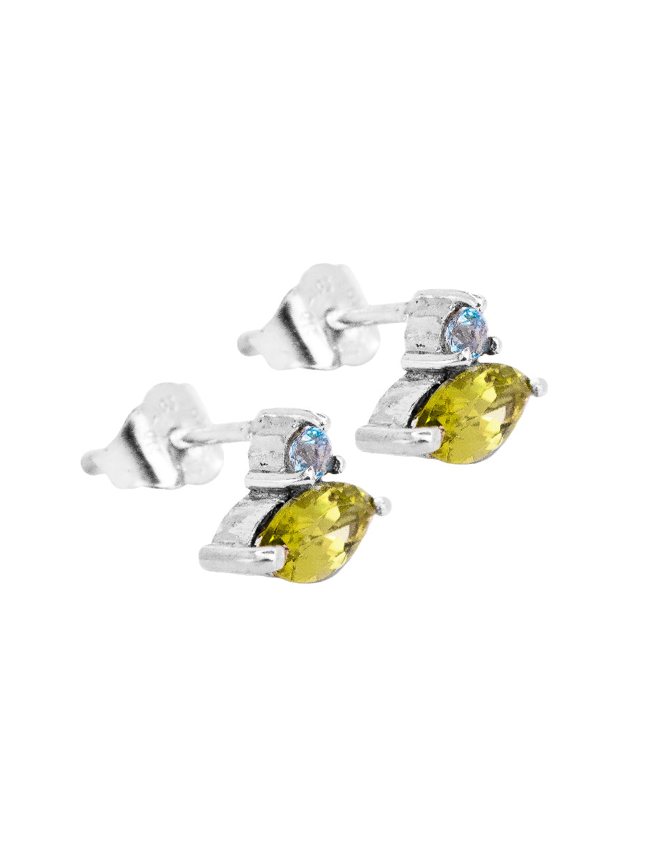 Aretes piedras naturales Adara Plata .925