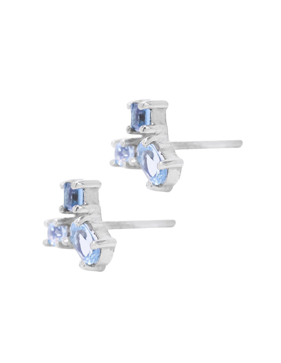 Aretes piedras naturales Space Plata .925