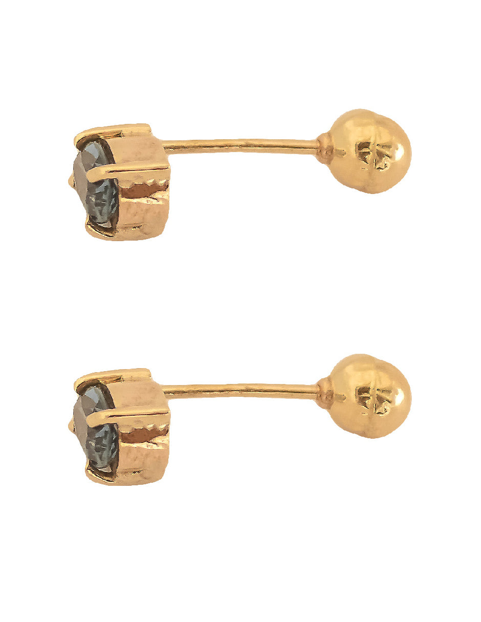 Aretes topacios Atasi en oro de 14 k.