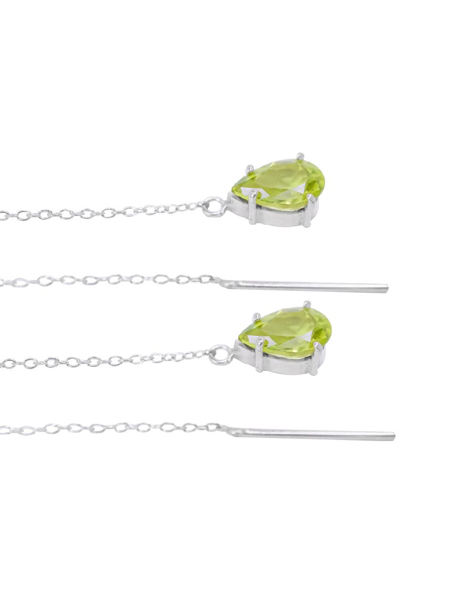 Aretes piedras naturales Cara Plata .925