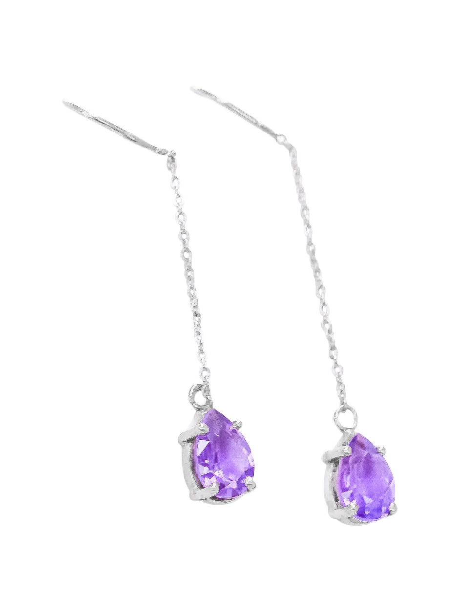 Aretes piedras naturales Cara Plata .925