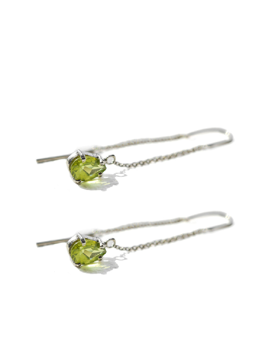 Aretes piedras naturales Cara Plata .925