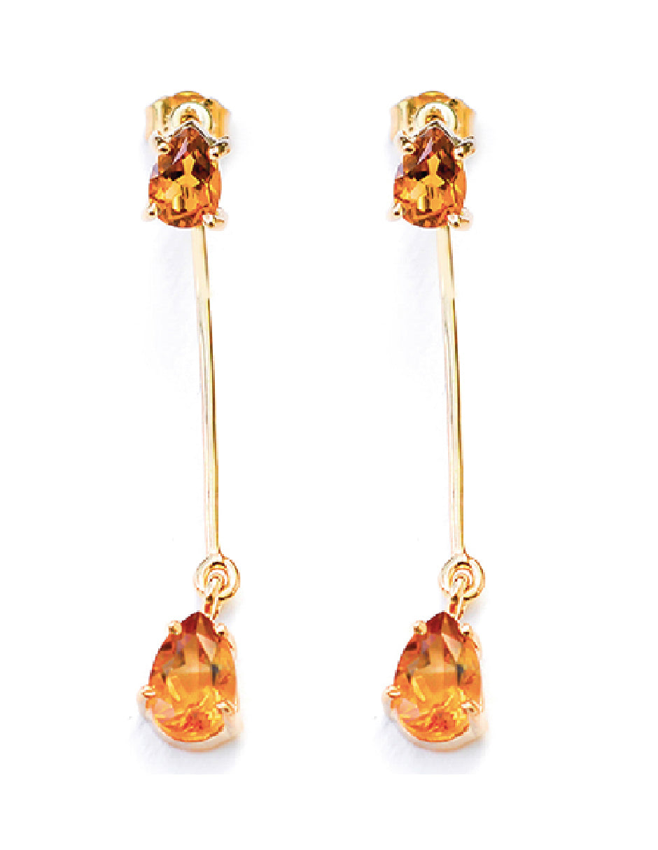 Aretes dobles piedras naturales Celine Plata .925