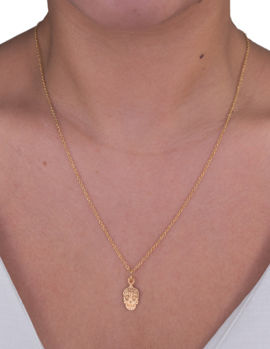 Collar calavera Yayahuic mini Plata .925