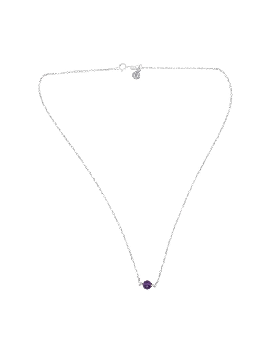 Collar amatista Amanda Plata .925