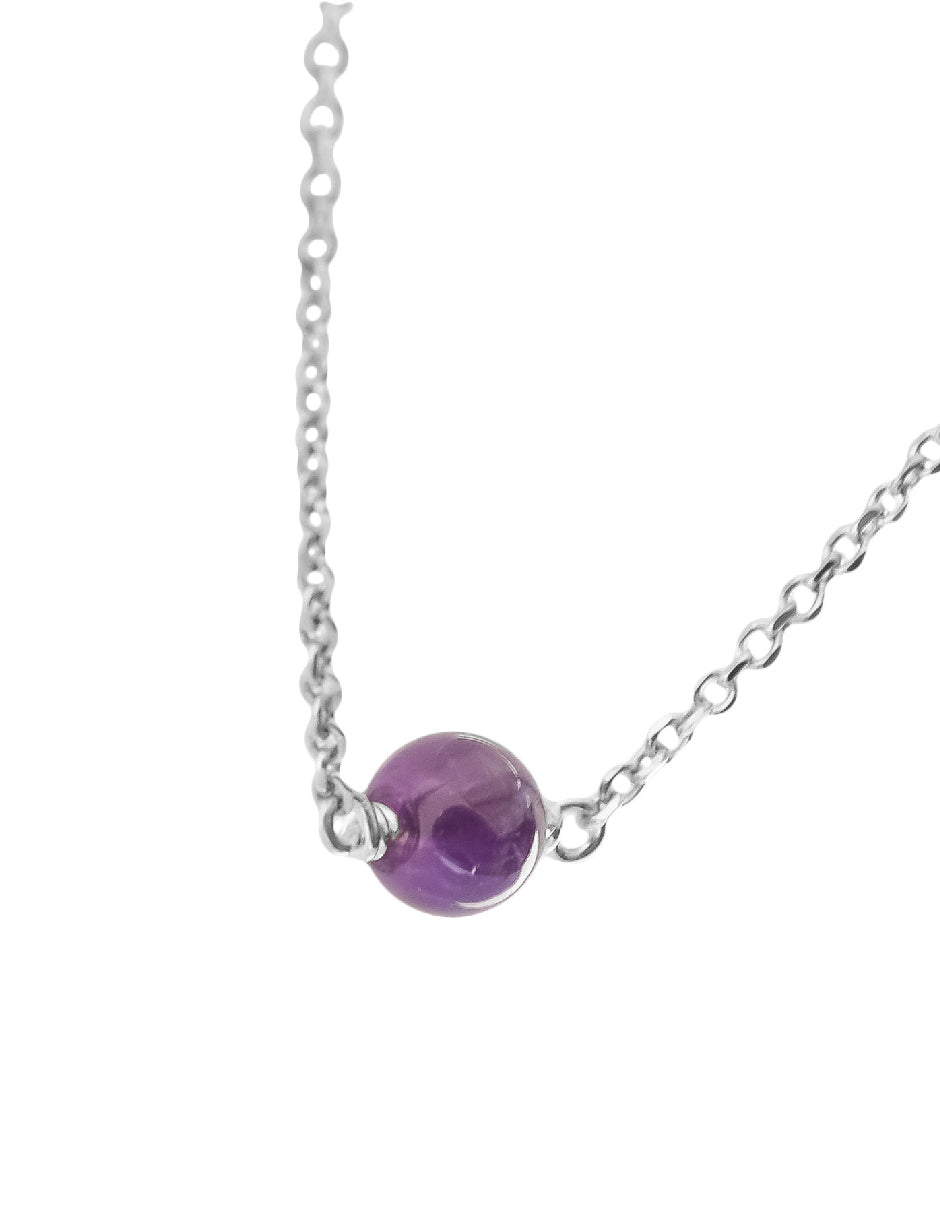 Collar amatista Amanda Plata .925