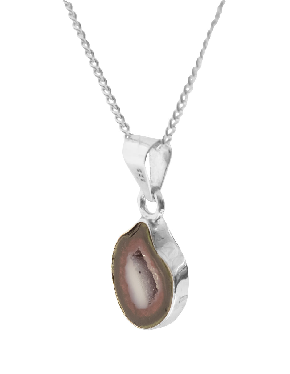 Collar Geoda Plata .925