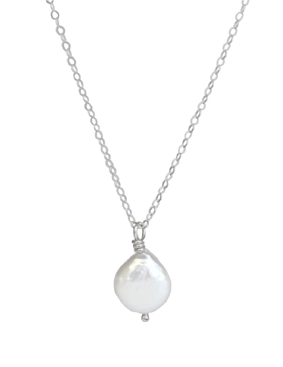 Collar perla orgánica Halima Plata .925