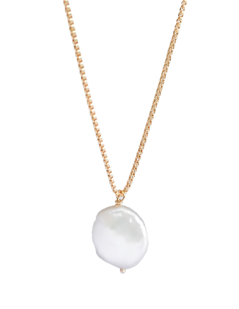 Collar perla orgánica Hebe Plata .925