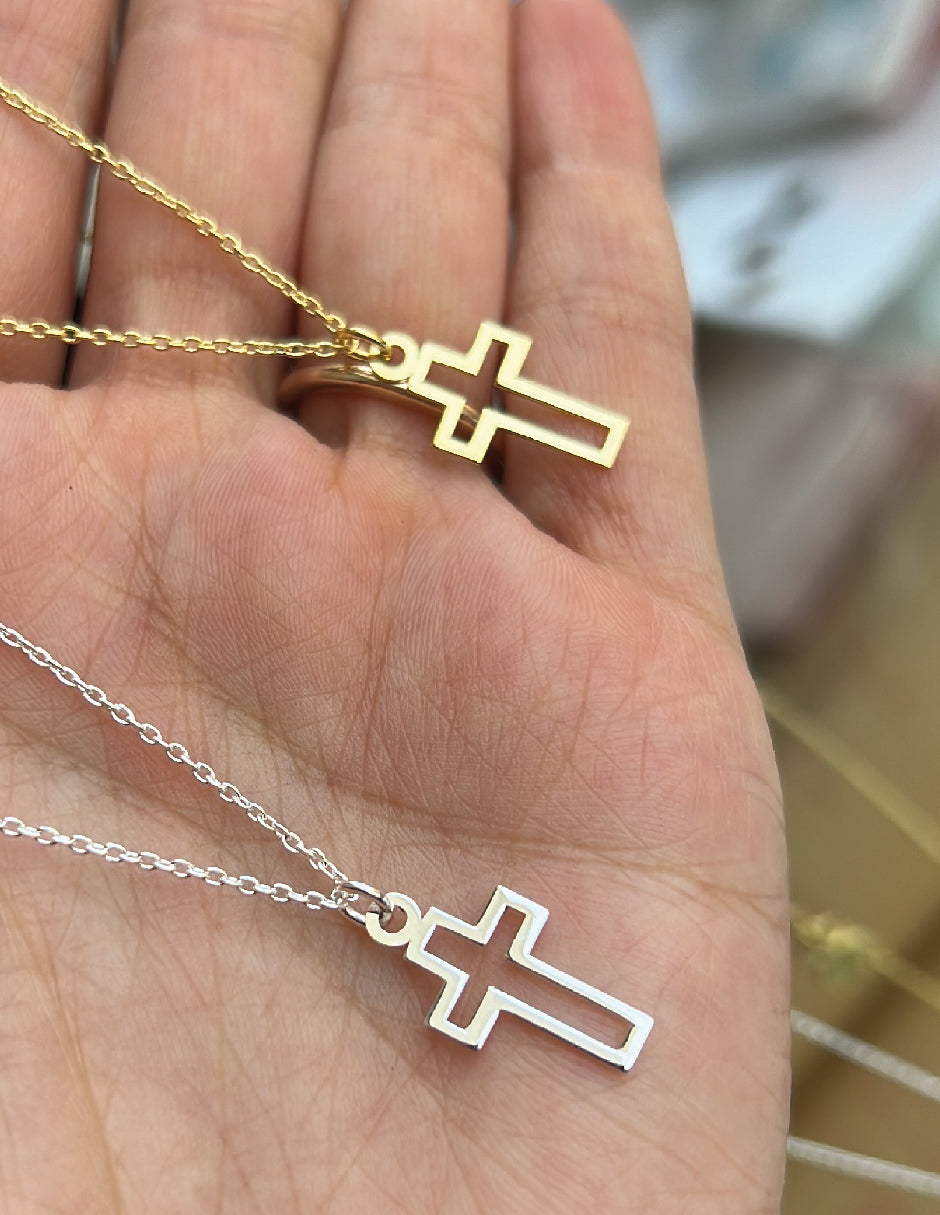 Collar de Cruz Plata .925