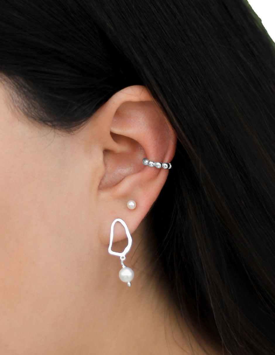 Ear cuff Bubbles Plata .925
