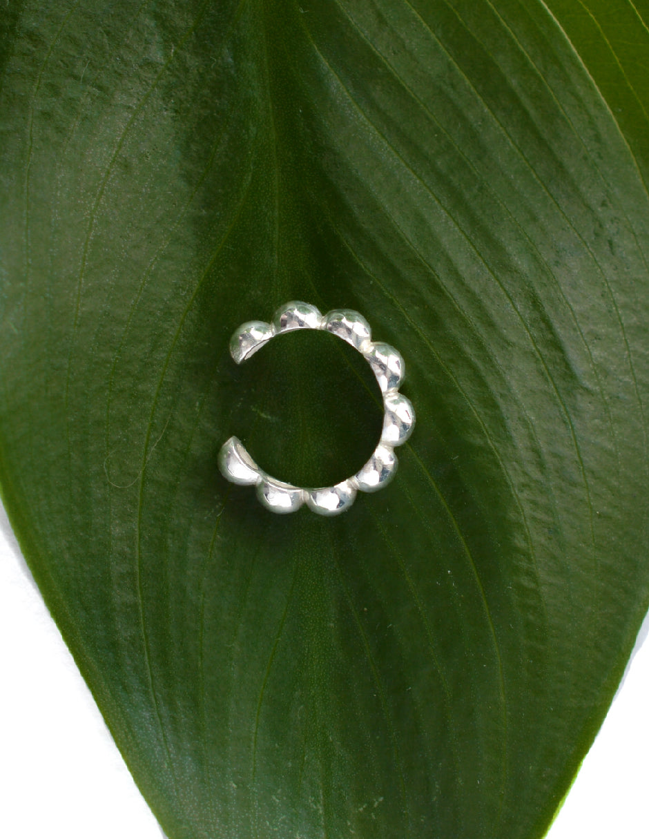Ear cuff Bubbles Plata .925
