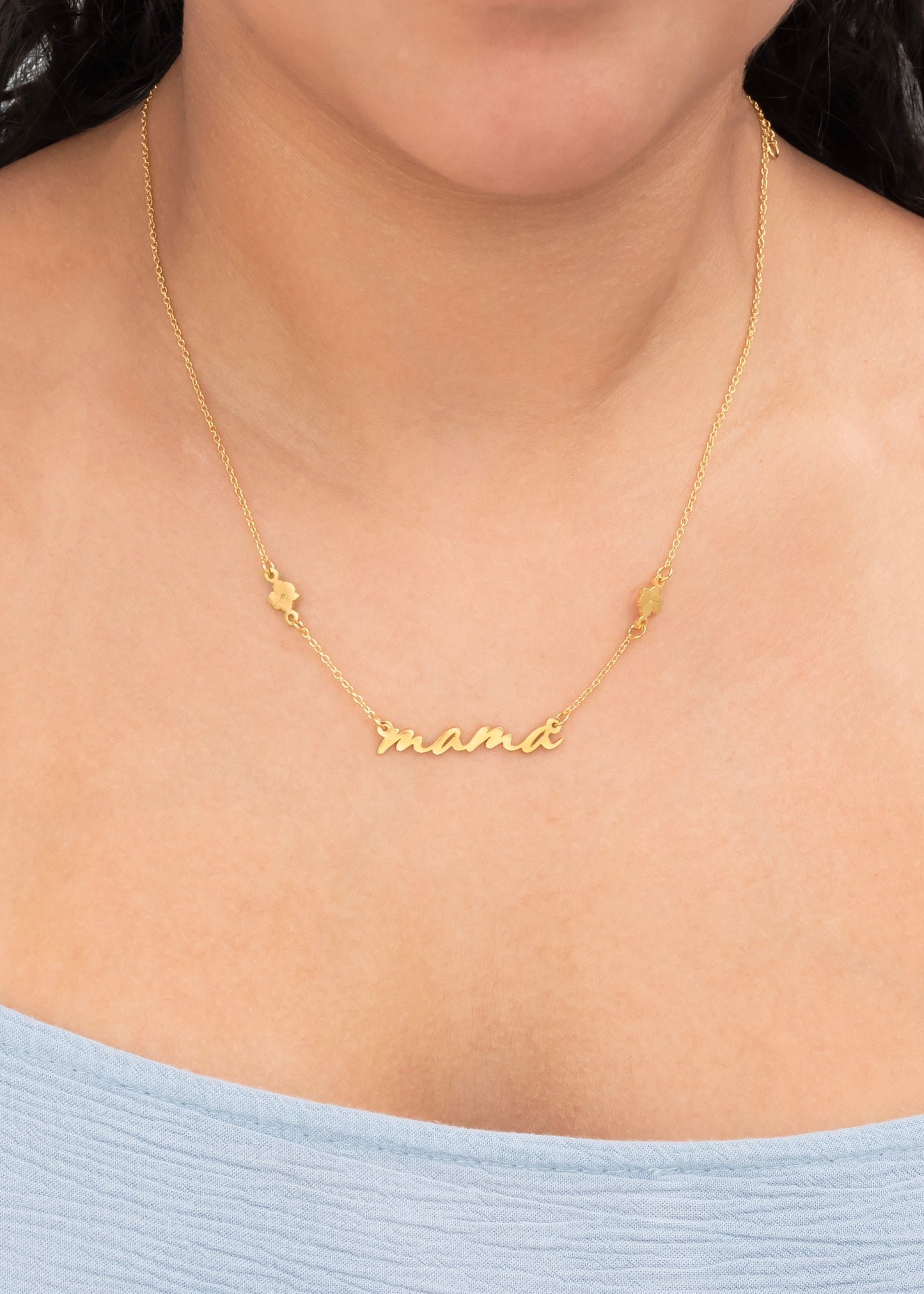 Collar Especial para mamá con flores en plata .925