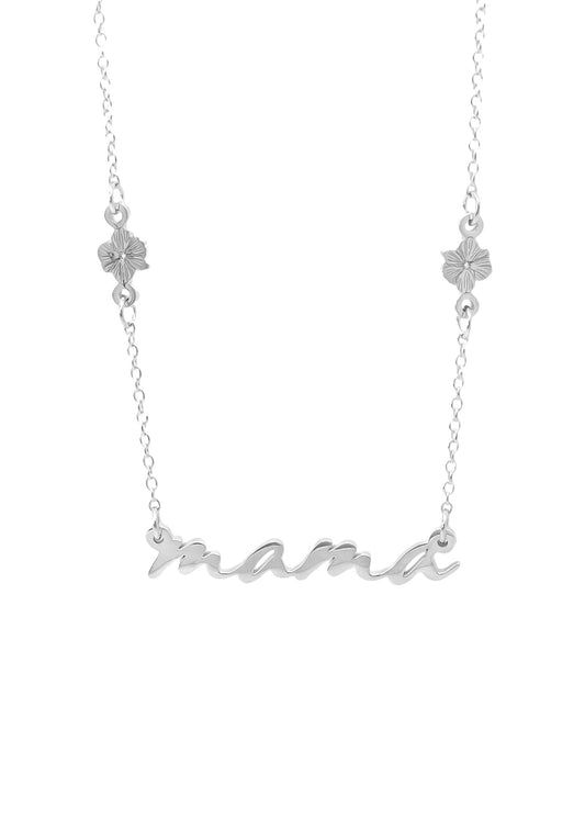 Collar Especial para mamá con flores en plata .925