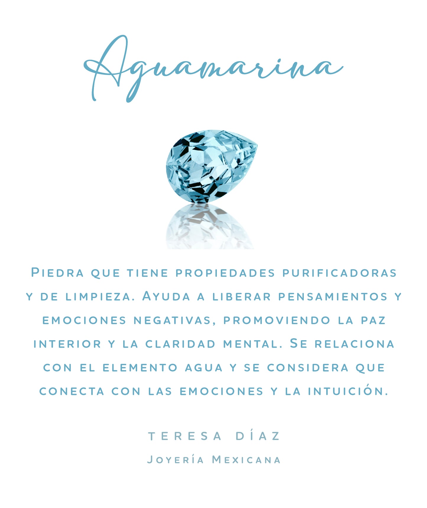 Collar aguamarina Aqua Plata .925