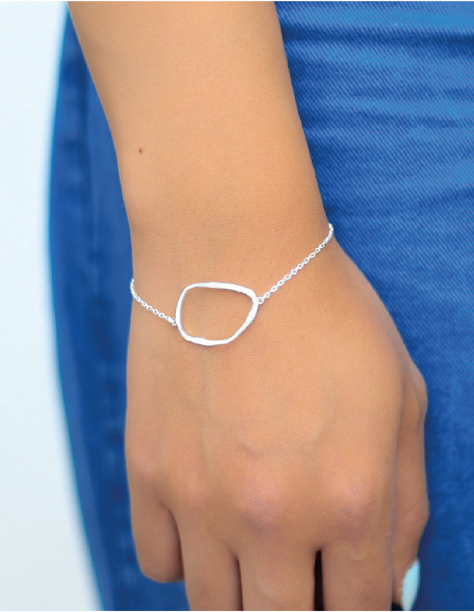 Pulsera orgánica Aldora Plata .925