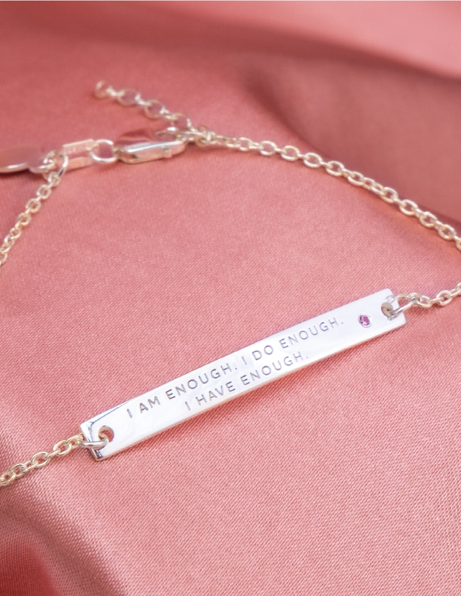 Pulsera frase empoderamiento Plata .925 Salma