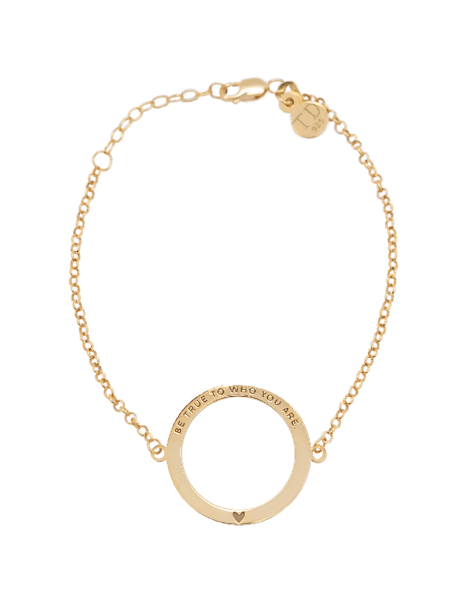 Pulsera frase empoderamiento Lara Plata .925