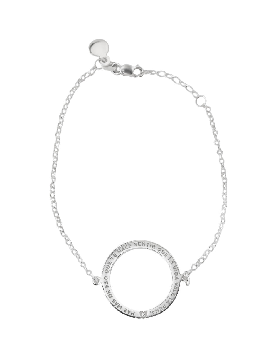 Pulsera frase empoderamiento Lara Plata .925