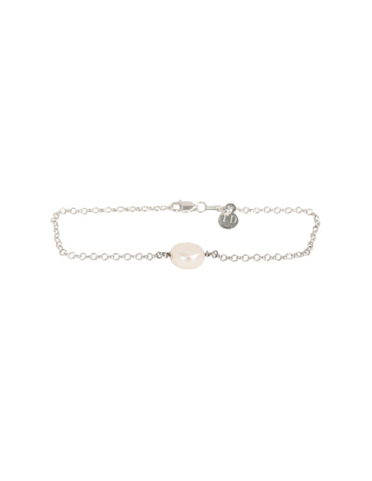 Pulsera Perla Plata .925