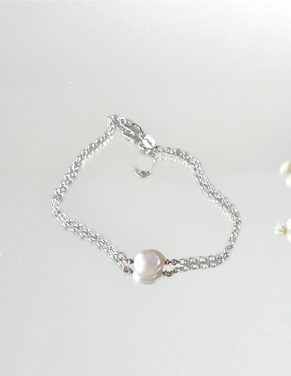 Pulsera Perla Plata .925